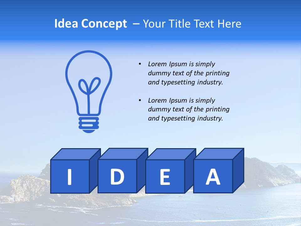 A Large Body Of Water With A Small Island In The Middle Of It PowerPoint Template