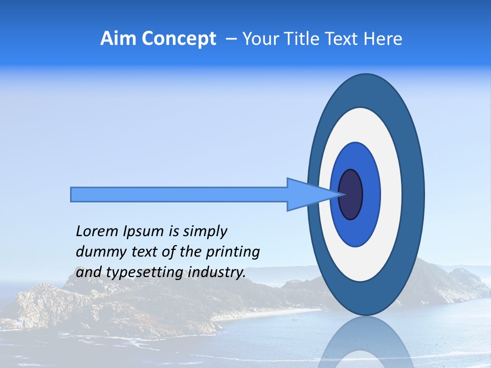A Large Body Of Water With A Small Island In The Middle Of It PowerPoint Template