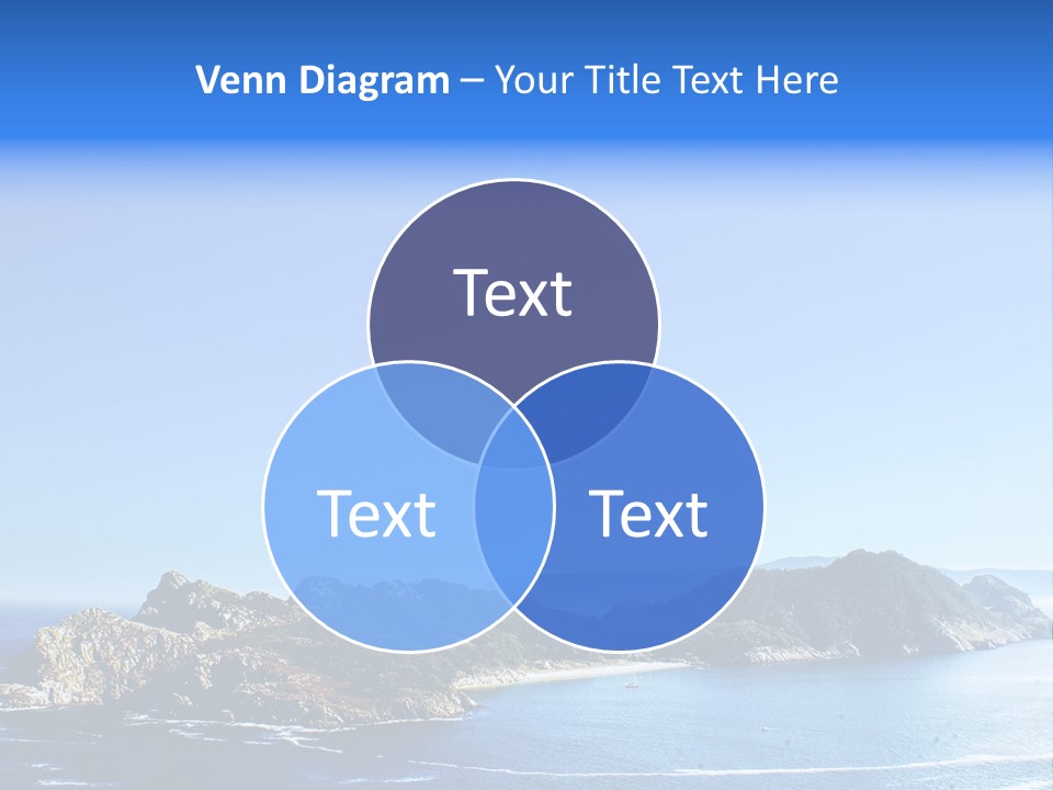 A Large Body Of Water With A Small Island In The Middle Of It PowerPoint Template
