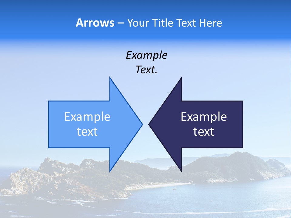 A Large Body Of Water With A Small Island In The Middle Of It PowerPoint Template