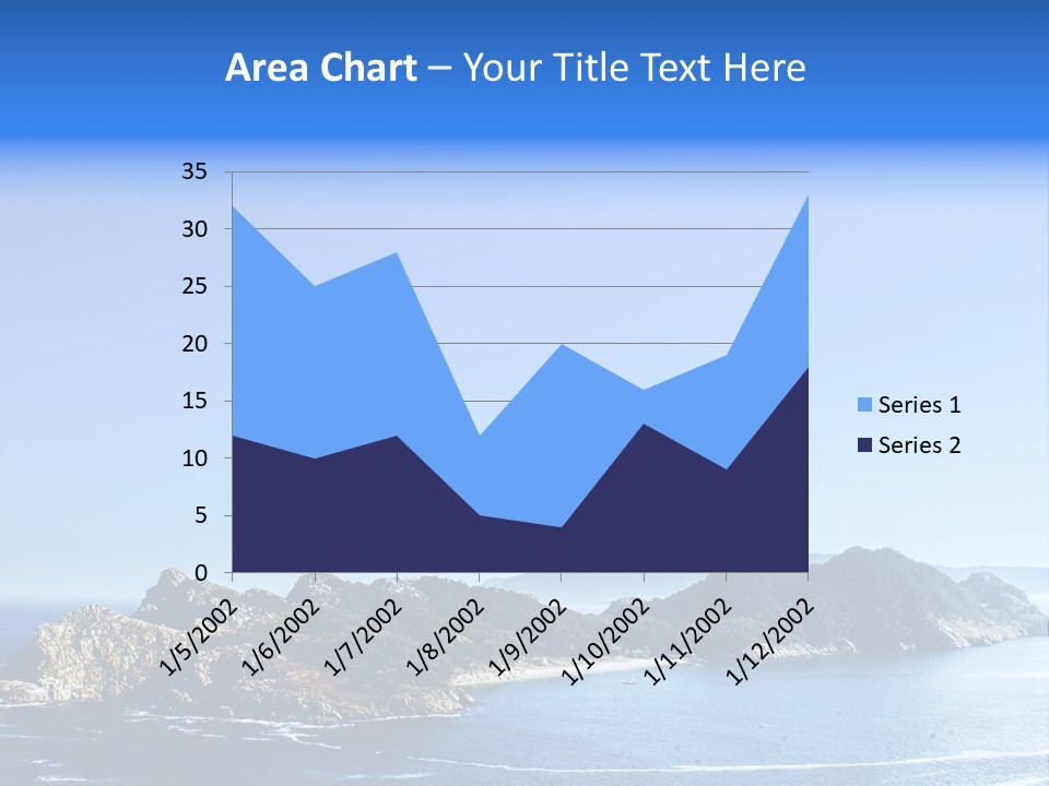 A Large Body Of Water With A Small Island In The Middle Of It PowerPoint Template