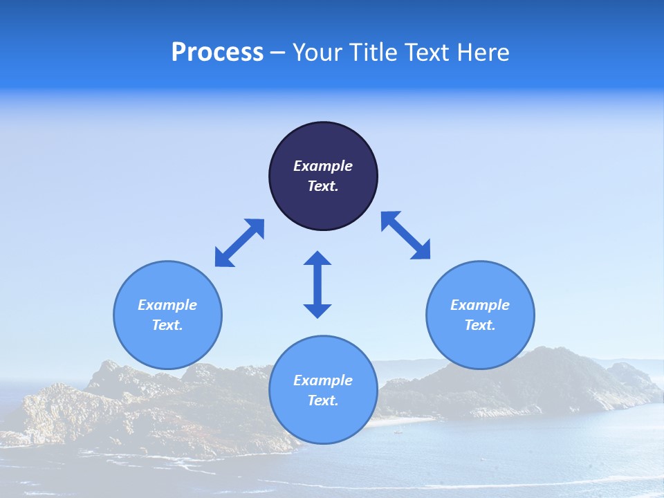 A Large Body Of Water With A Small Island In The Middle Of It PowerPoint Template