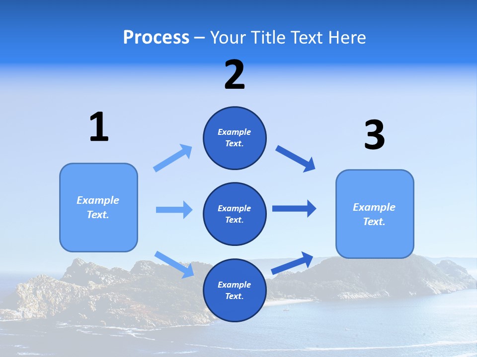 A Large Body Of Water With A Small Island In The Middle Of It PowerPoint Template