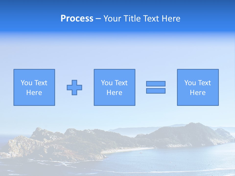 A Large Body Of Water With A Small Island In The Middle Of It PowerPoint Template