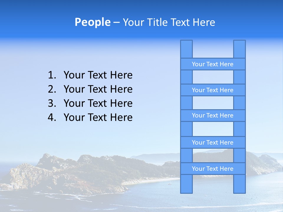 A Large Body Of Water With A Small Island In The Middle Of It PowerPoint Template
