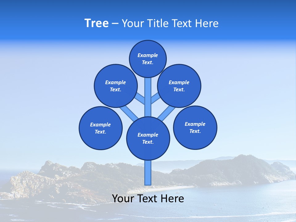 A Large Body Of Water With A Small Island In The Middle Of It PowerPoint Template