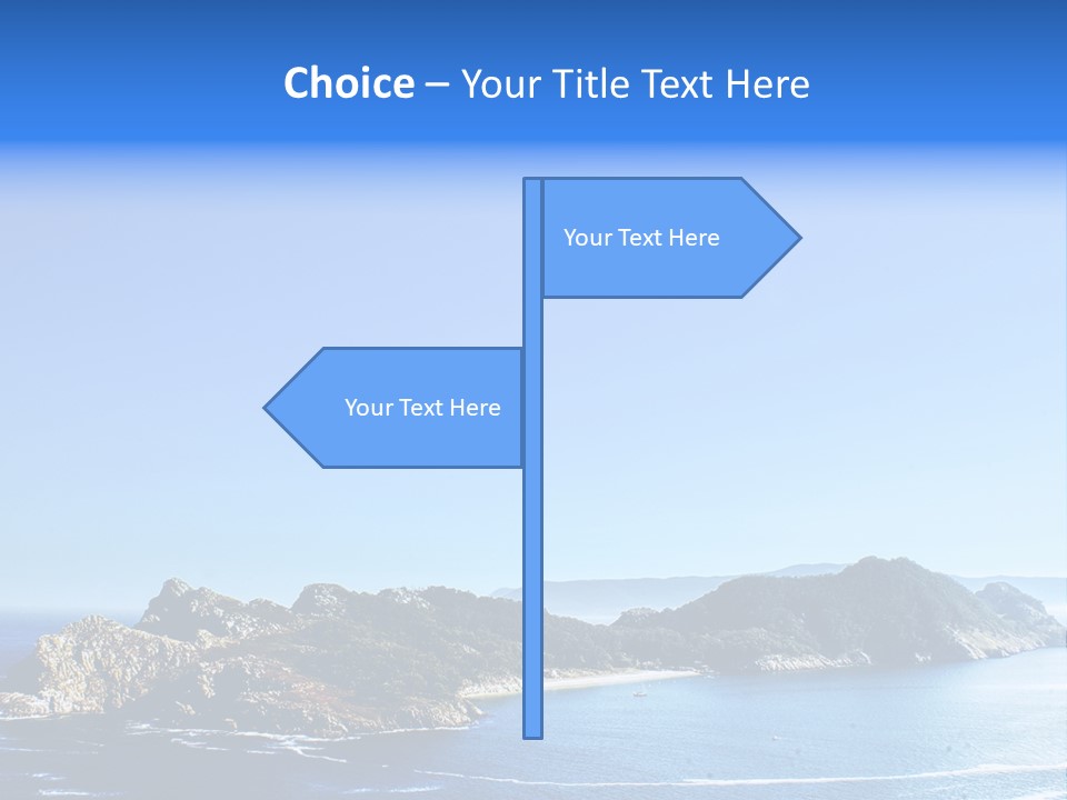 A Large Body Of Water With A Small Island In The Middle Of It PowerPoint Template