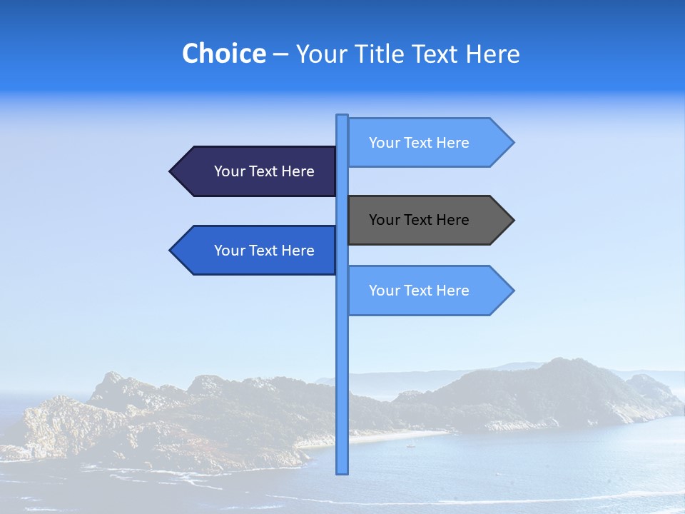 A Large Body Of Water With A Small Island In The Middle Of It PowerPoint Template