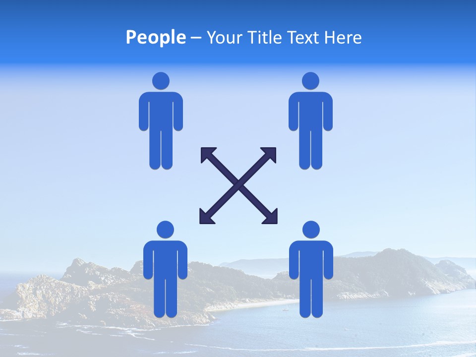 A Large Body Of Water With A Small Island In The Middle Of It PowerPoint Template