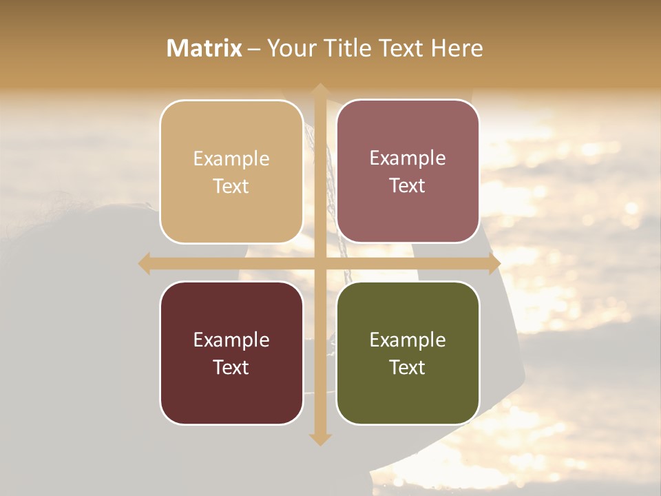 A Woman Holding Up A Shell In Front Of The Ocean PowerPoint Template