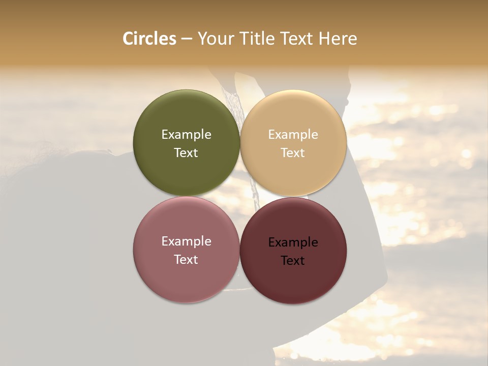 A Woman Holding Up A Shell In Front Of The Ocean PowerPoint Template