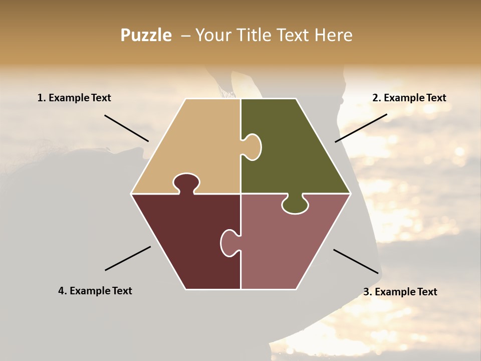 A Woman Holding Up A Shell In Front Of The Ocean PowerPoint Template