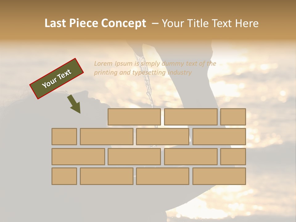 A Woman Holding Up A Shell In Front Of The Ocean PowerPoint Template