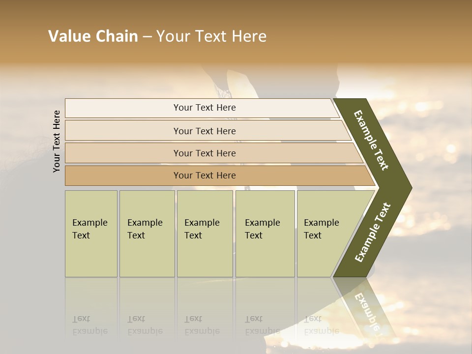 A Woman Holding Up A Shell In Front Of The Ocean PowerPoint Template