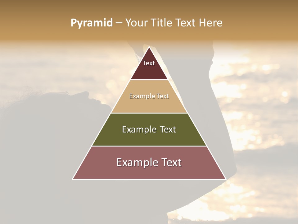 A Woman Holding Up A Shell In Front Of The Ocean PowerPoint Template