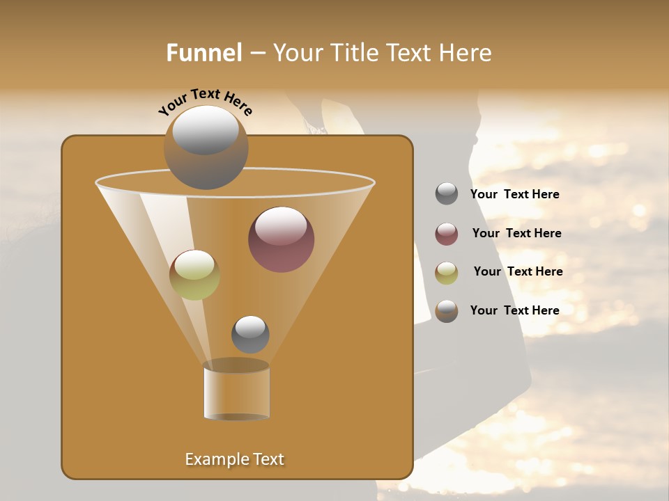 A Woman Holding Up A Shell In Front Of The Ocean PowerPoint Template