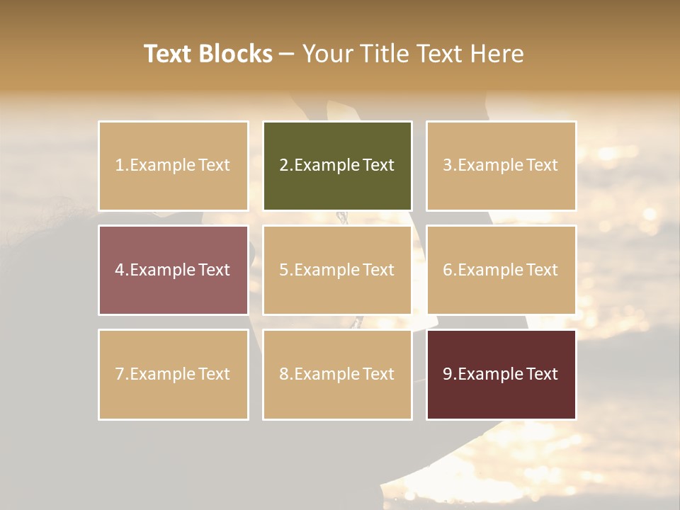 A Woman Holding Up A Shell In Front Of The Ocean PowerPoint Template