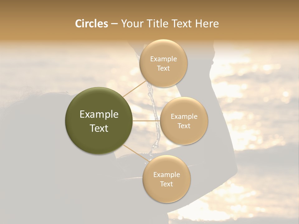 A Woman Holding Up A Shell In Front Of The Ocean PowerPoint Template