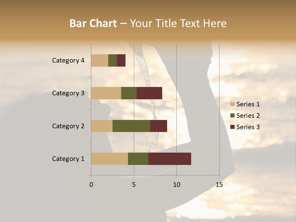 A Woman Holding Up A Shell In Front Of The Ocean PowerPoint Template