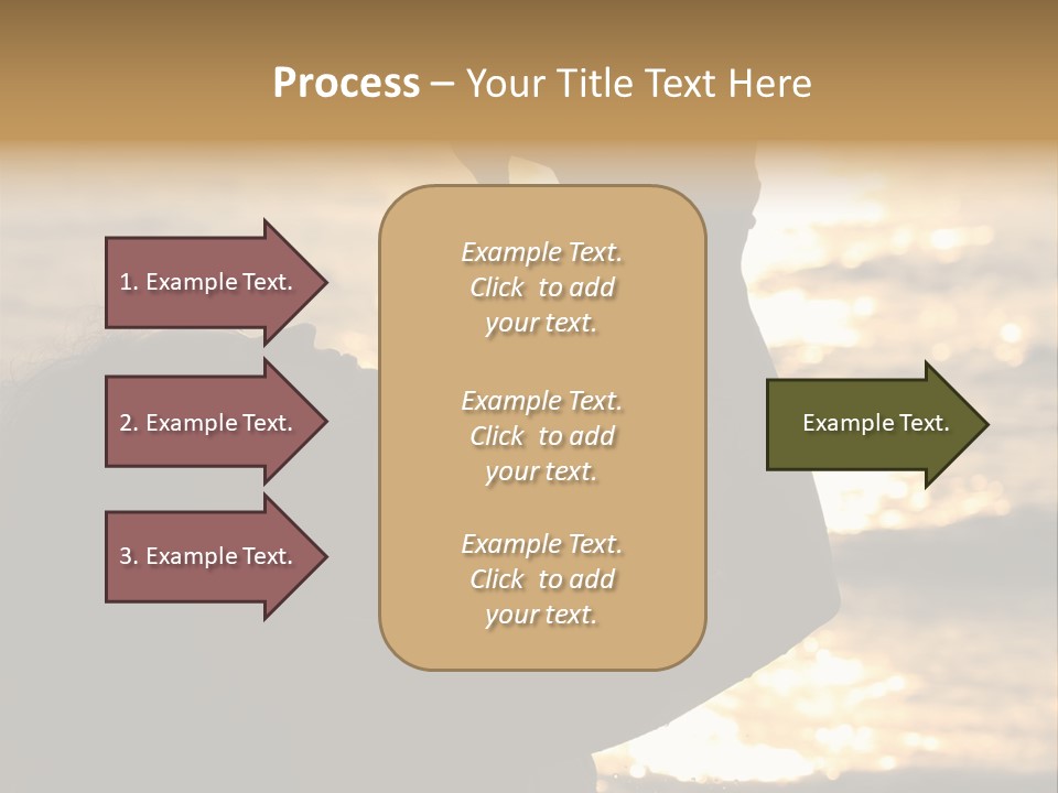 A Woman Holding Up A Shell In Front Of The Ocean PowerPoint Template