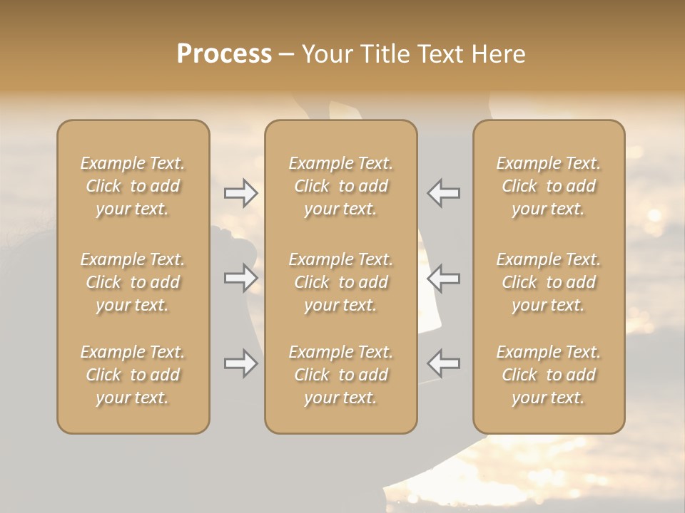 A Woman Holding Up A Shell In Front Of The Ocean PowerPoint Template