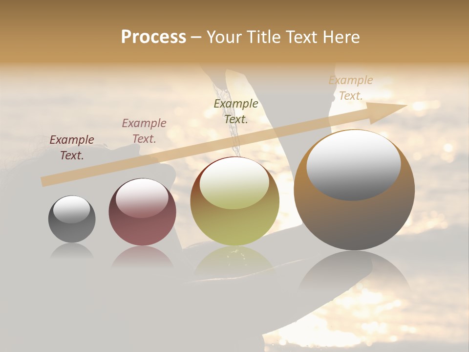 A Woman Holding Up A Shell In Front Of The Ocean PowerPoint Template