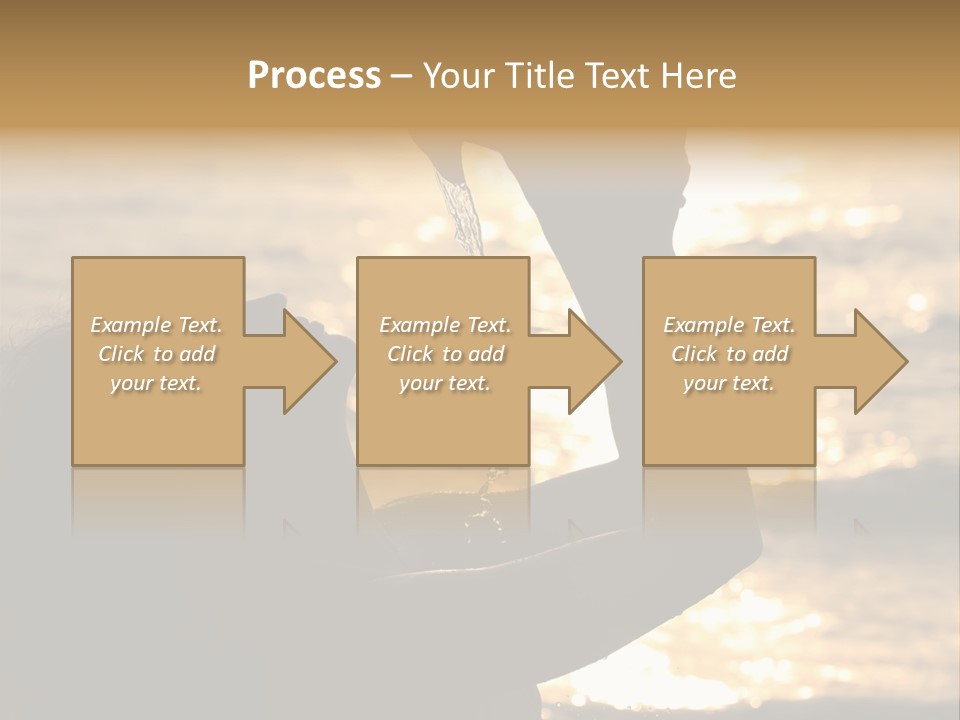 A Woman Holding Up A Shell In Front Of The Ocean PowerPoint Template