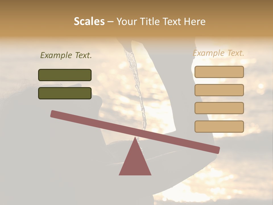 A Woman Holding Up A Shell In Front Of The Ocean PowerPoint Template