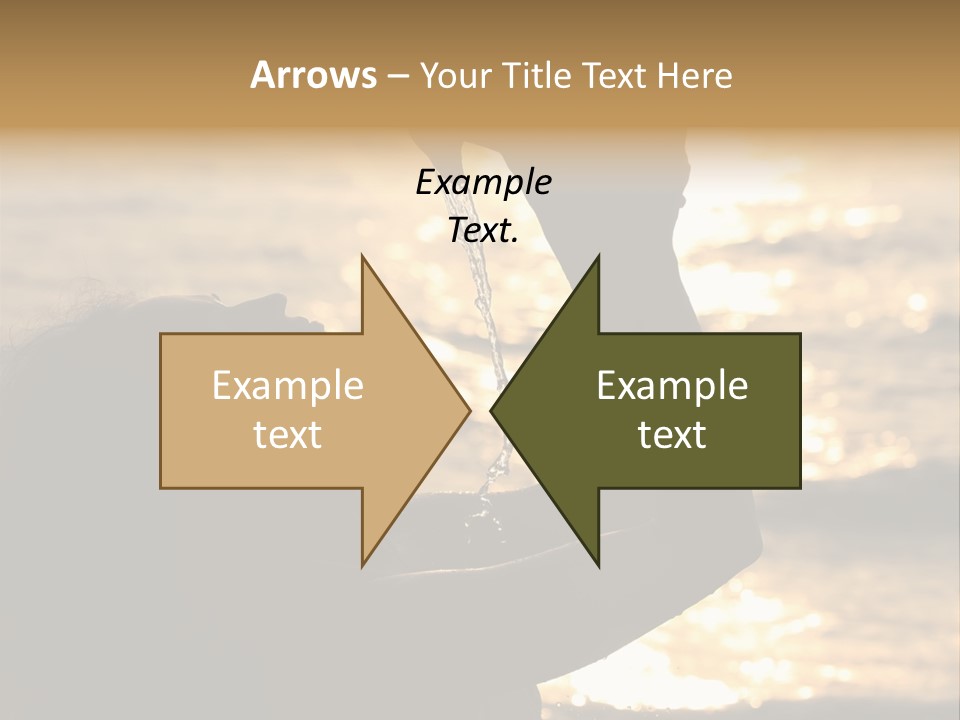 A Woman Holding Up A Shell In Front Of The Ocean PowerPoint Template