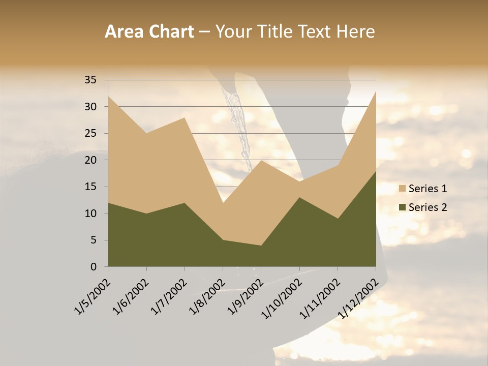 A Woman Holding Up A Shell In Front Of The Ocean PowerPoint Template
