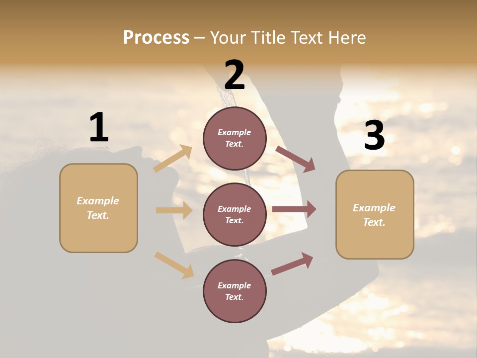 A Woman Holding Up A Shell In Front Of The Ocean PowerPoint Template