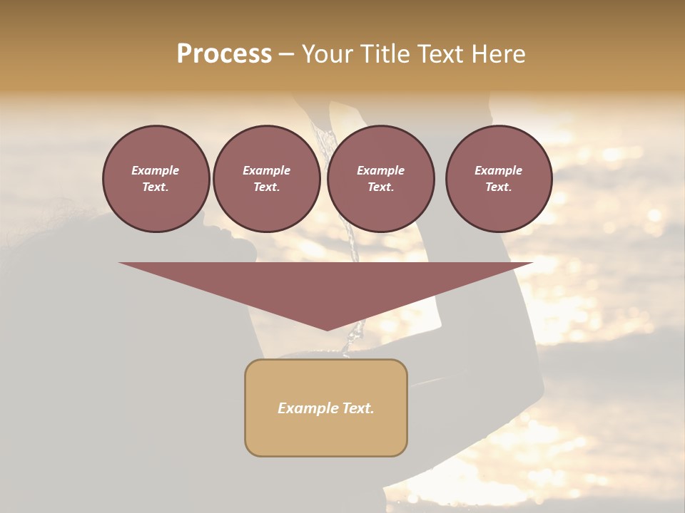 A Woman Holding Up A Shell In Front Of The Ocean PowerPoint Template