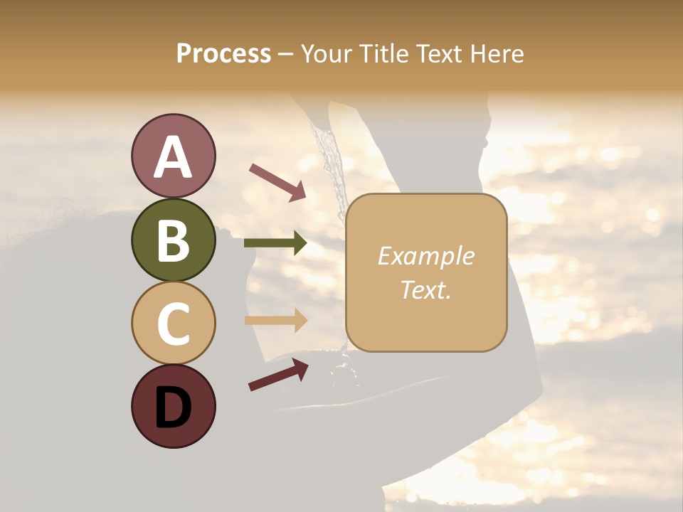 A Woman Holding Up A Shell In Front Of The Ocean PowerPoint Template