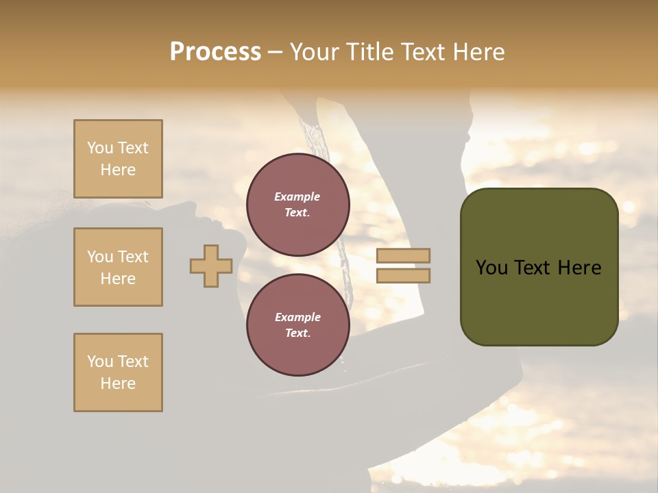 A Woman Holding Up A Shell In Front Of The Ocean PowerPoint Template