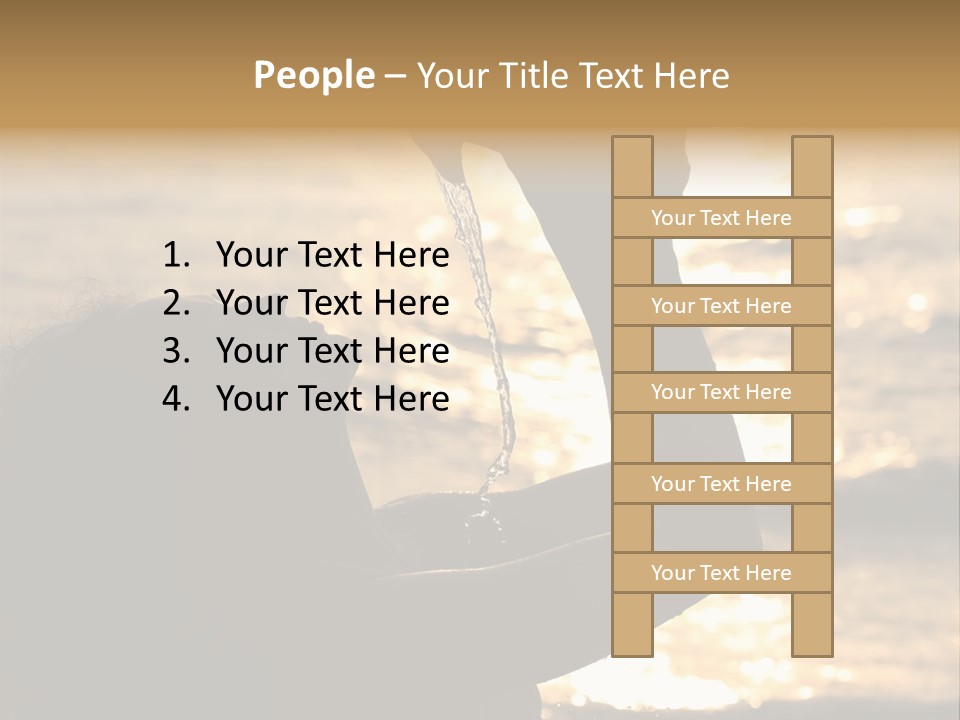 A Woman Holding Up A Shell In Front Of The Ocean PowerPoint Template