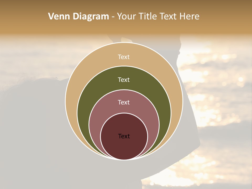 A Woman Holding Up A Shell In Front Of The Ocean PowerPoint Template