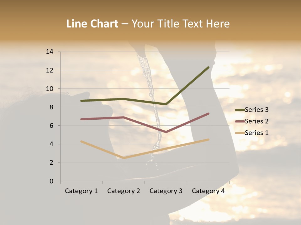 A Woman Holding Up A Shell In Front Of The Ocean PowerPoint Template