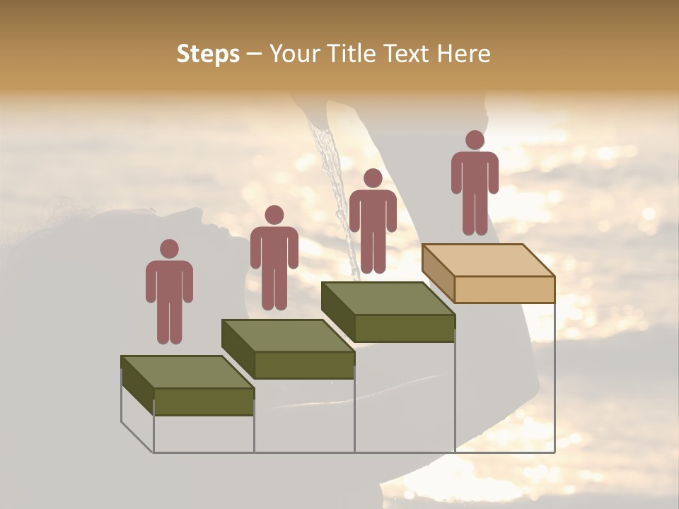 A Woman Holding Up A Shell In Front Of The Ocean PowerPoint Template