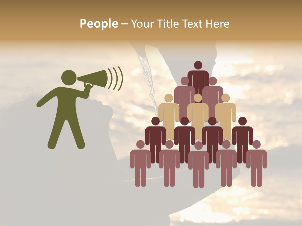 A Woman Holding Up A Shell In Front Of The Ocean PowerPoint Template