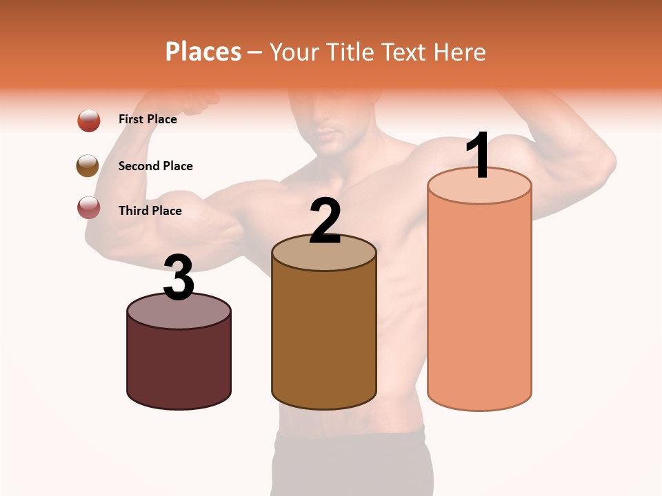 Champion Caucasian Fitness PowerPoint Template