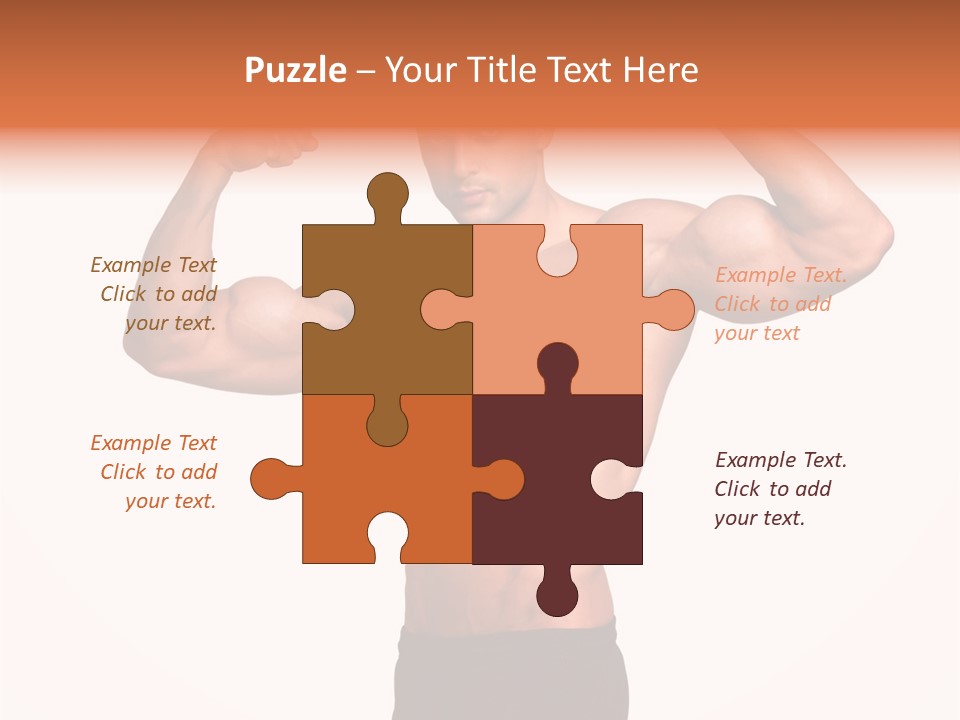 Champion Caucasian Fitness PowerPoint Template