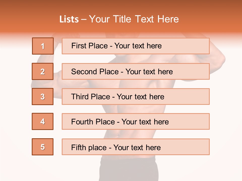 Champion Caucasian Fitness PowerPoint Template