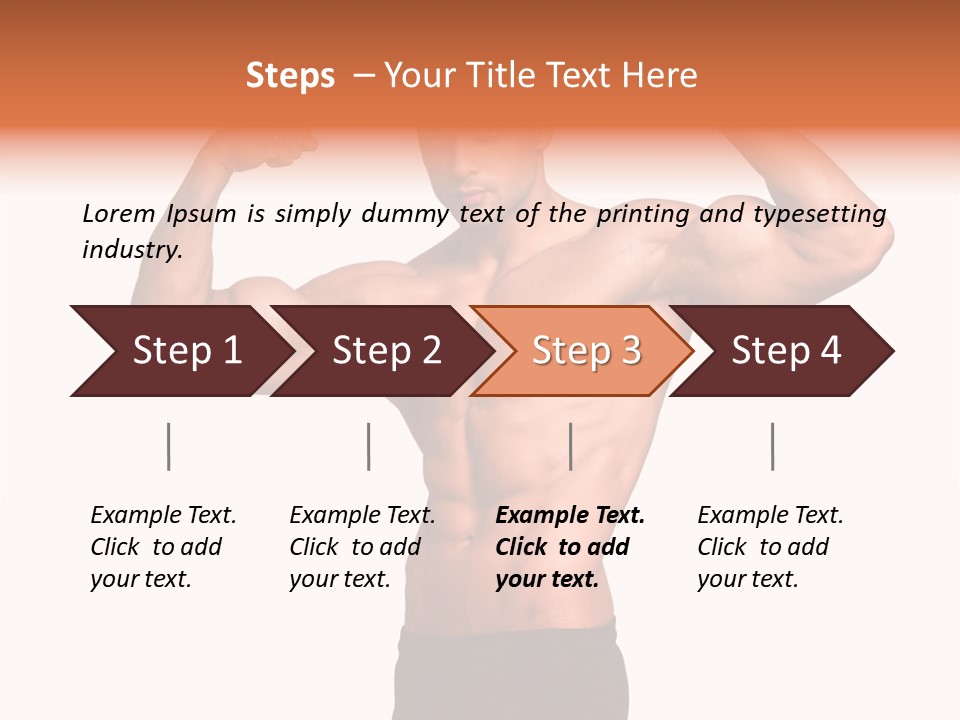 Champion Caucasian Fitness PowerPoint Template