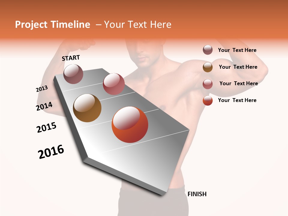 Champion Caucasian Fitness PowerPoint Template