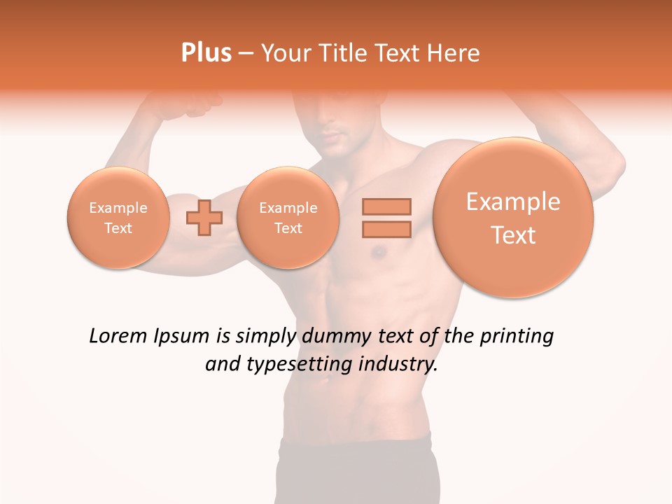 Champion Caucasian Fitness PowerPoint Template