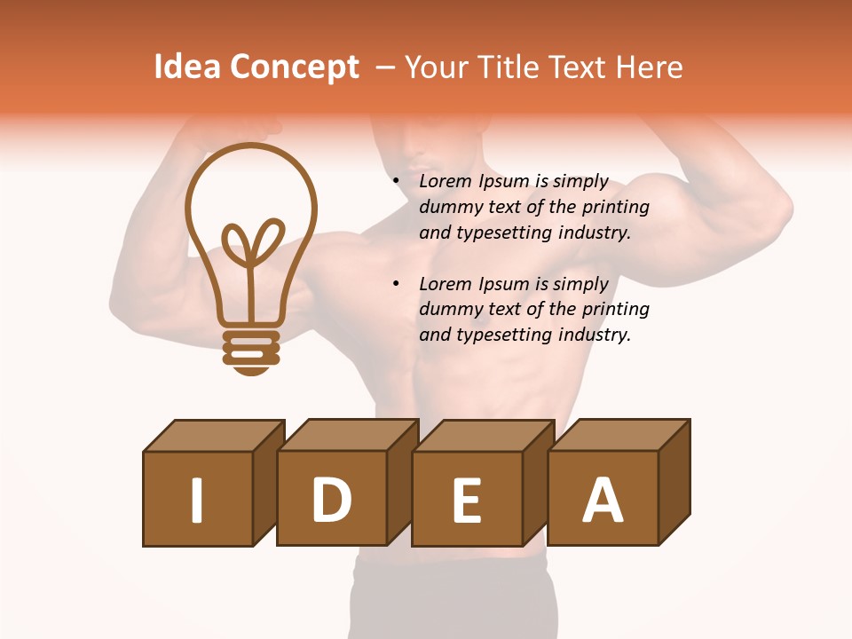 Champion Caucasian Fitness PowerPoint Template