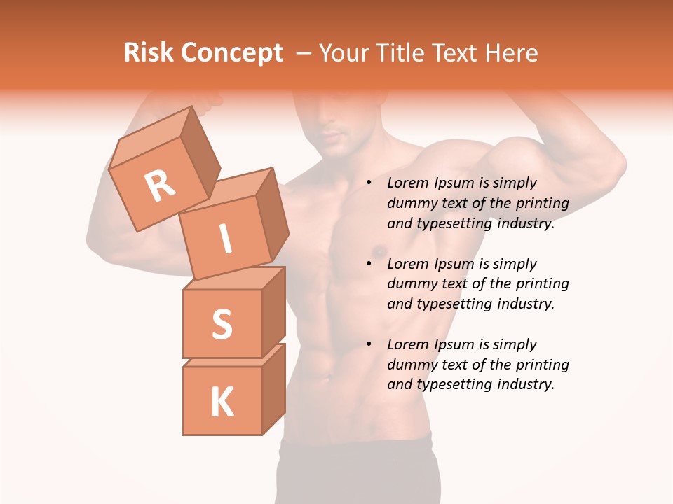 Champion Caucasian Fitness PowerPoint Template