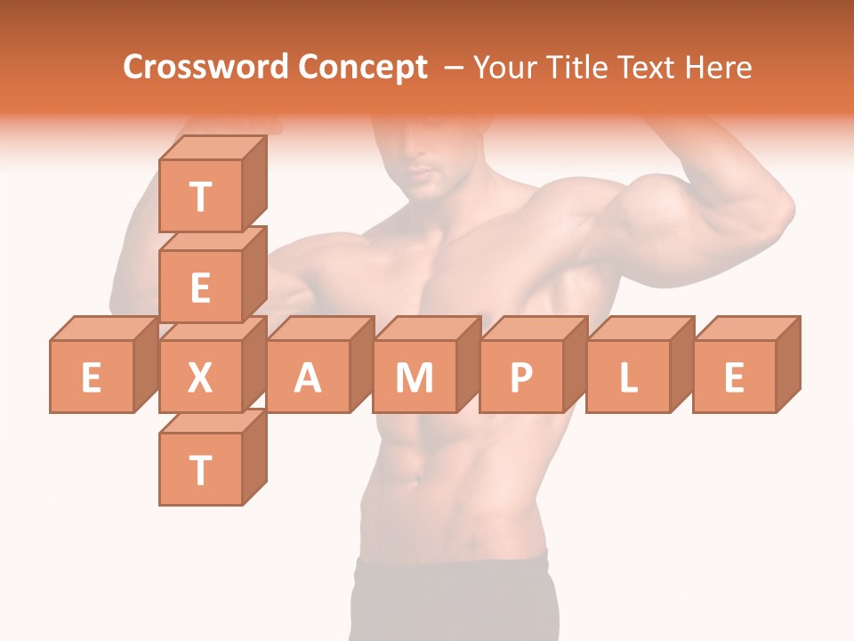 Champion Caucasian Fitness PowerPoint Template