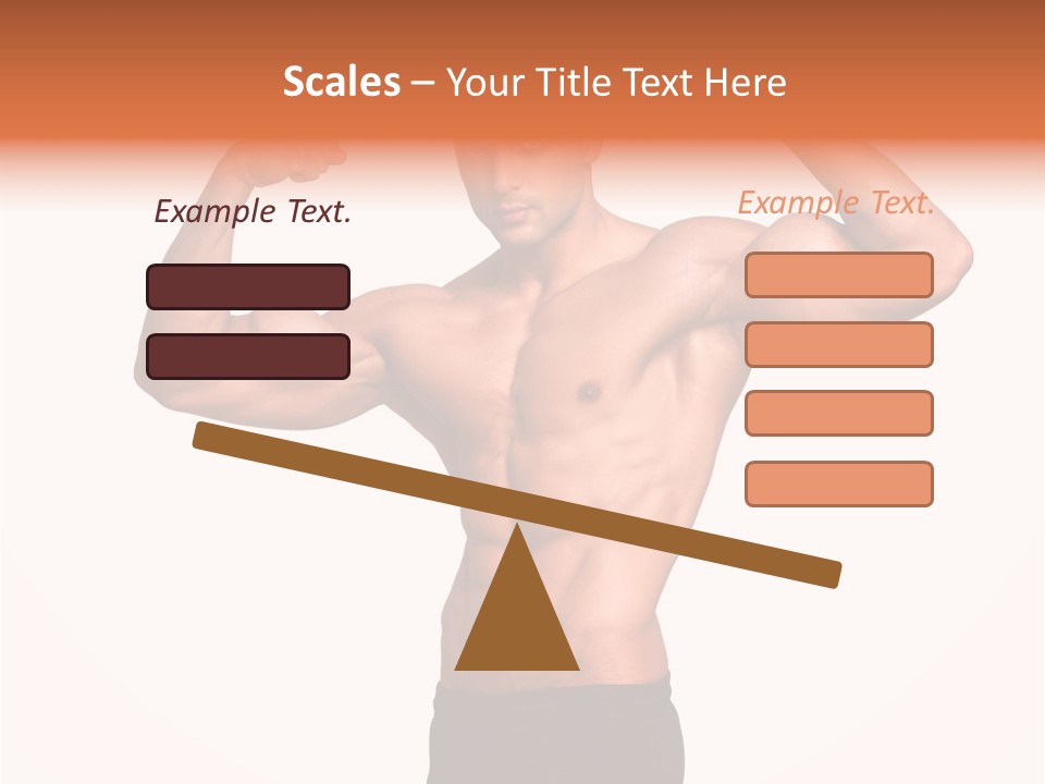Champion Caucasian Fitness PowerPoint Template
