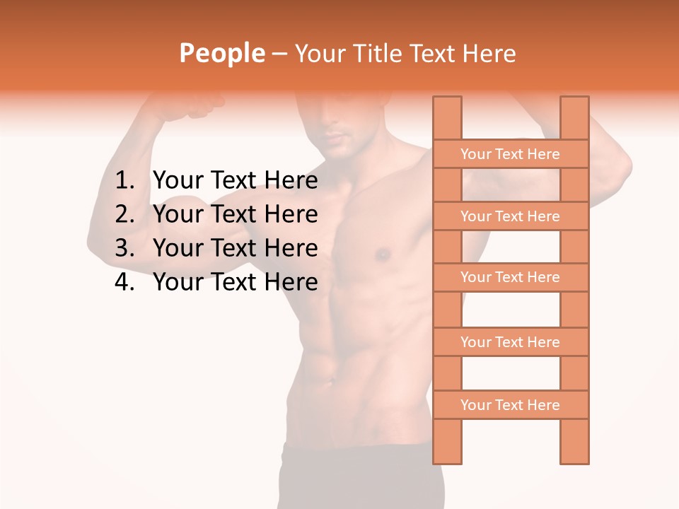 Champion Caucasian Fitness PowerPoint Template